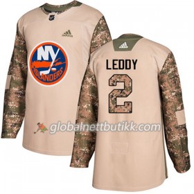 New York Islanders Hockeydrakt Nick Leddy 2 2017-2018 Camo Veterans Day Practice Adidas Authentic - Herre